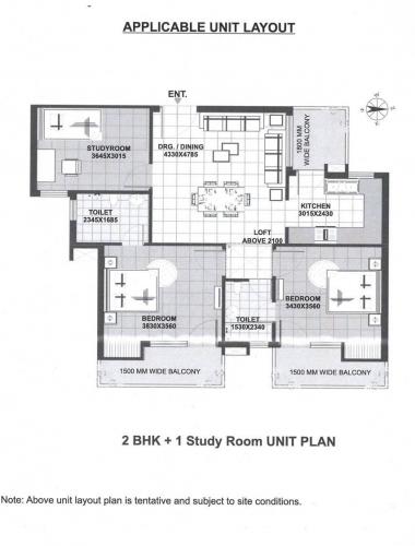 anushree-two-Bedroom-plan