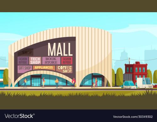 Shopping Mall Outside Composition